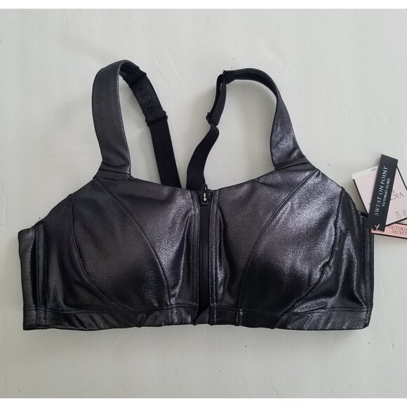 Victoria's Secret Knockout High Impact Front-Close Sport Bra Pewter Size 38 D - Picture 1 of 5